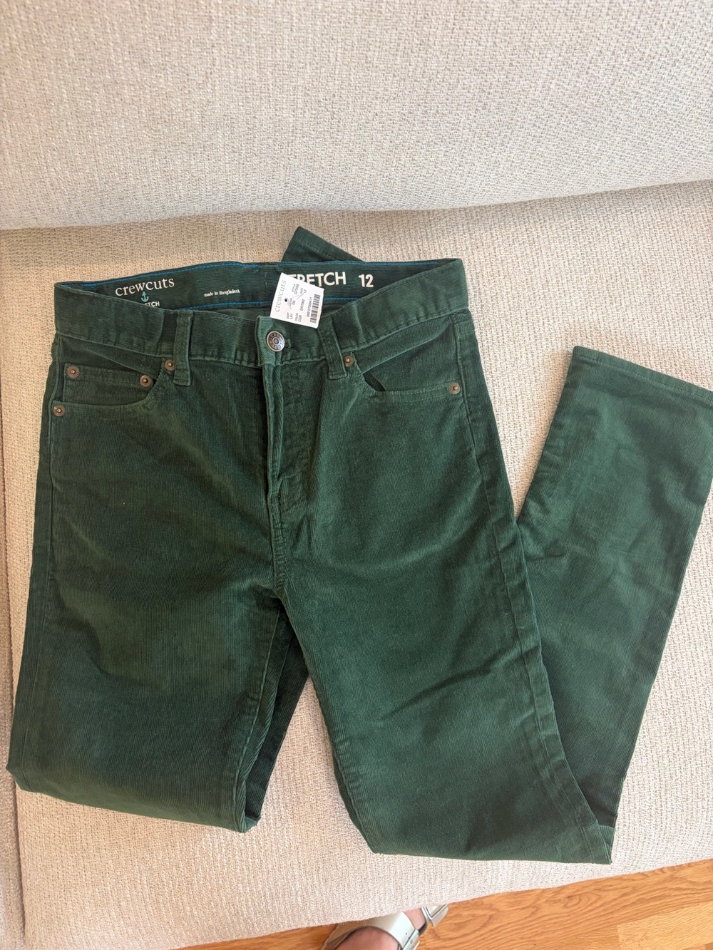 NWT Crewcuts J. Crew Corduroy Pants in Forest Green